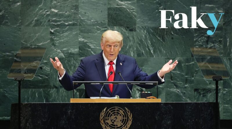 L''escroquerie' du changement climatique, la fin de sept guerres ou l’imposition de la charia à Londres : le fact-checking du discours de Donald Trump à l’ONU - RTBF Actus