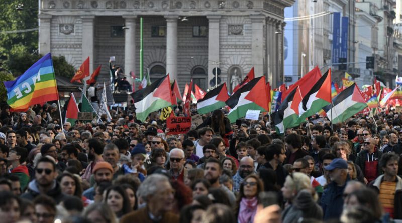 En Italie, des centaines de milliers de manifestants dans la rue pour Gaza