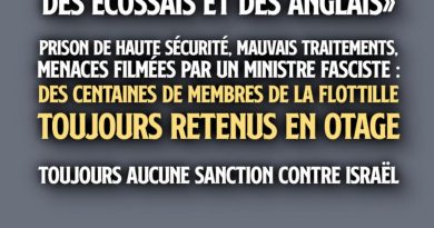 La prison de Ketziot, où les membres de la flottille de la liberté sont retenus en otage, au mépris du droit international, subissant torture et humiliations.